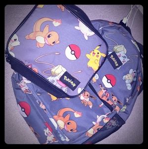 Pokemon backpack and insulated lunch box